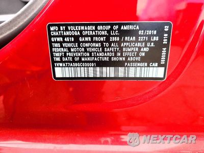 Zdjęcie 12 z 12 samochodu: 2016 VOLKSWAGEN PASSAT S VIN:1VWAT7A38GC030091 - miniatura