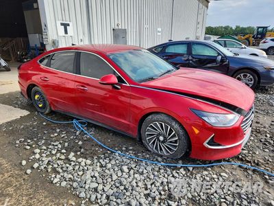 Czwarte zdjęcie samochodu z boku: 2020 HYUNDAI SONATA HYBRID SEL VIN:KMHL34JJ7LA015706 - miniatura