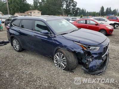 Czwarte zdjęcie samochodu z boku: 2025 TOYOTA HIGHLANDER HYBRID PLATINUM VIN:5TDEBRCH1SS662062 - miniatura