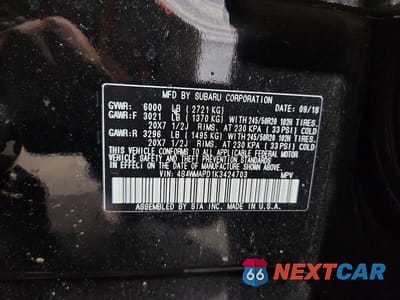 Zdjęcie 13 z 13 samochodu: 2019 SUBARU ASCENT LIMITED VIN:4S4WMAPD1K3424703 - miniatura