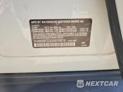 Zdjęcie 12 z 12 samochodu: 2016 BMW X5 SDRIVE35I VIN:5UXKR2C53G0R70919 - miniatura