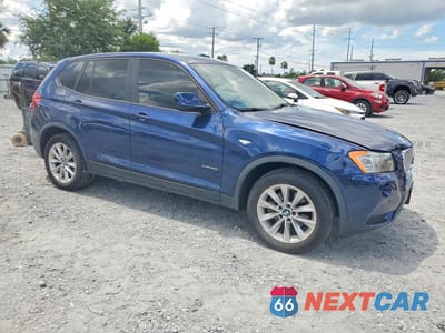 Czwarte zdjęcie samochodu z boku: 2013 BMW X3 XDRIVE28I VIN:5UXWX9C51D0A28754 - miniatura