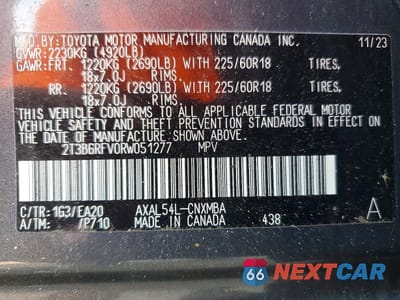 Zdjęcie 13 z 13 samochodu: 2024 TOYOTA RAV4 XLE PREMIUM VIN:2T3B6RFV0RW051277 - miniatura