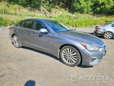 Czwarte zdjęcie samochodu z boku: 2018 INFINITI Q50 3.0T LUXE VIN:JN1EV7AR7JM438704 - miniatura