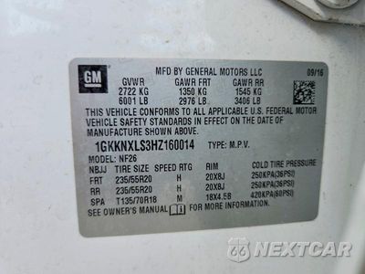 Zdjęcie 13 z 13 samochodu: 2017 GMC ACADIA DENALI VIN:1GKKNXLS3HZ160014 - miniatura