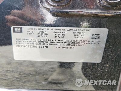 Zdjęcie 13 z 13 samochodu: 2017 CHEVROLET IMPALA PREMIER VIN:2G1145S32H9157178 - miniatura