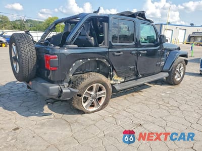 Trzecie zdjęcie samochodu z tyłu: 2020 JEEP WRANGLER UNLIMITED SAHARA VIN:1C4HJXEG4LW232956 - miniatura