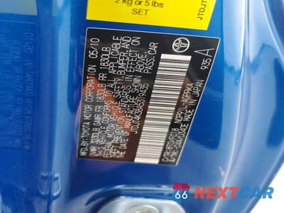 Zdjęcie 12 z 12 samochodu: 2010 TOYOTA YARIS VIN:JTDJT4K38A5319435 - miniatura