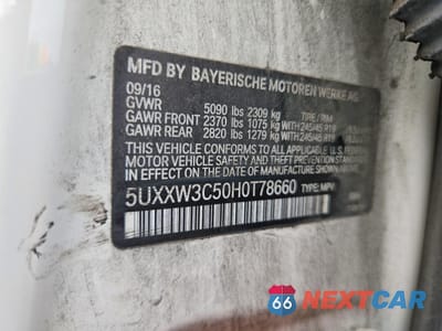 Zdjęcie 13 z 13 samochodu: 2017 BMW X4 XDRIVE28I VIN:5UXXW3C50H0T78660 - miniatura