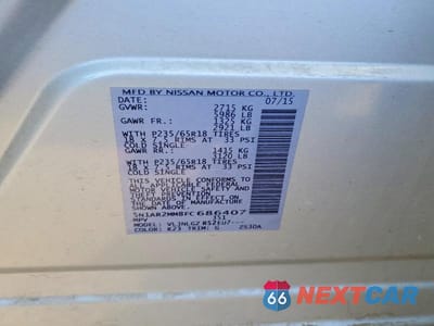 Zdjęcie 12 z 12 samochodu: 2015 NISSAN PATHFINDER SL VIN:5N1AR2MM8FC686407 - miniatura