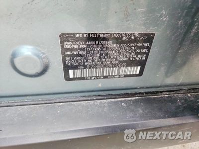 Zdjęcie 12 z 12 samochodu: 2011 SUBARU FORESTER 2.5X PREMIUM VIN:JF2SHBDC2BH732640 - miniatura