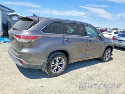 Trzecie zdjęcie samochodu z tyłu: 2014 TOYOTA HIGHLANDER XLE VIN:5TDJKRFH1ES062866 - miniatura