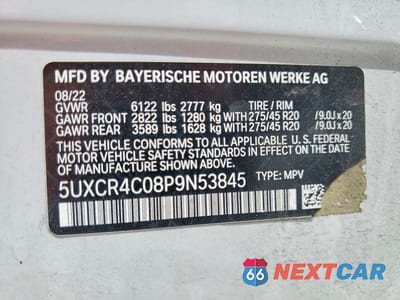 Zdjęcie 13 z 13 samochodu: 2023 BMW X5 SDRIVE 40I VIN:5UXCR4C08P9N53845 - miniatura