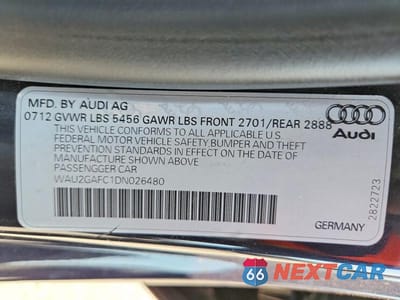 Zdjęcie 12 z 12 samochodu: 2013 AUDI A7 PRESTIGE VIN:WAU2GAFC1DN026480 - miniatura