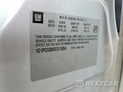 Zdjęcie 13 z 13 samochodu: 2013 CHEVROLET CRUZE LT VIN:1G1PC5SB8D7313854 - miniatura