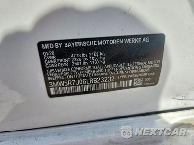 Zdjęcie 13 z 13 samochodu: 2020 BMW 330XI VIN:3MW5R7J06L8B23232 - miniatura