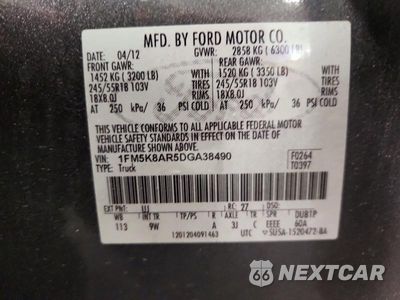 Zdjęcie 13 z 13 samochodu: 2013 FORD EXPLORER POLICE INTERCEPTOR VIN:1FM5K8AR5DGA38490 - miniatura