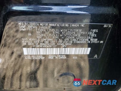 Zdjęcie 13 z 13 samochodu: 2014 TOYOTA RAV4 LIMITED VIN:2T3DFREV0EW167227 - miniatura