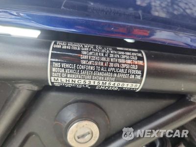 Zdjęcie 9 z 9 samochodu: 2021 HONDA CMX300 VIN:MLHNC5315M5400138 - miniatura