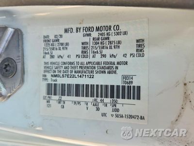 Zdjęcie 12 z 12 samochodu: 2020 FORD TRANSIT CONNECT XL REFRIGERATED DELIVERY VAN VIN:NM0LS7E22L1471122 - miniatura