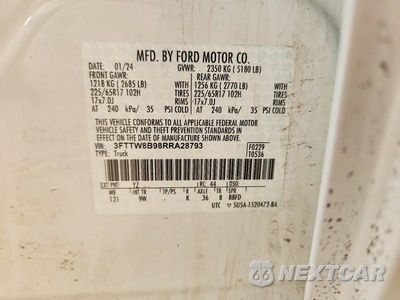 Zdjęcie 12 z 12 samochodu: 2024 FORD MAVERICK XL VIN:3FTTW8B98RRA28793 - miniatura