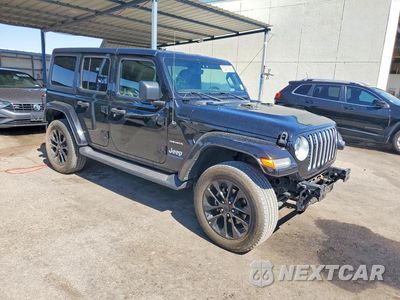 Czwarte zdjęcie samochodu z boku: 2023 JEEP WRANGLER SAHARA 4XE VIN:1C4JJXP60PW528973 - miniatura