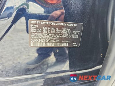 Zdjęcie 13 z 13 samochodu: 2015 BMW X5 XDRIVE35D VIN:5UXKS4C59F0N07892 - miniatura