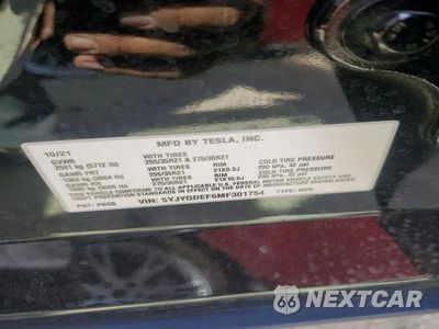 Zdjęcie 13 z 13 samochodu: 2021 TESLA MODEL Y VIN:5YJYGDEF6MF301754 - miniatura