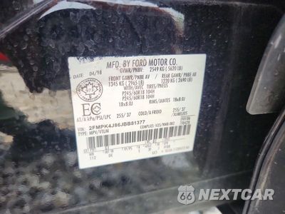 Zdjęcie 13 z 13 samochodu: 2018 FORD EDGE SEL VIN:2FMPK4J86JBB81377 - miniatura