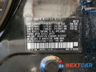 Zdjęcie 14 z 14 samochodu: 2022 HONDA HR-V LX VIN:3CZRU6H33NM711803 - miniatura