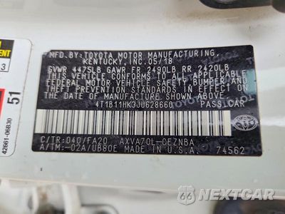 Zdjęcie 12 z 12 samochodu: 2018 TOYOTA CAMRY LE VIN:4T1B11HK3JU628660 - miniatura