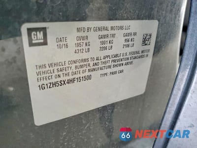 Zdjęcie 12 z 12 samochodu: 2017 CHEVROLET MALIBU PREMIER VIN:1G1ZH5SX4HF151500 - miniatura