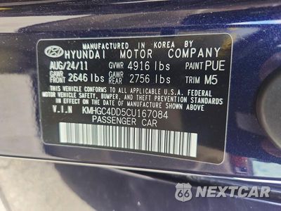 Zdjęcie 12 z 12 samochodu: 2012 HYUNDAI GENESIS 3.8L VIN:KMHGC4DD5CU167084 - miniatura