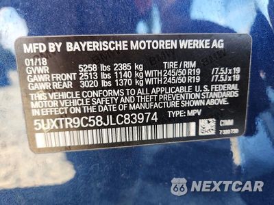 Zdjęcie 13 z 13 samochodu: 2018 BMW X3 XDRIVE30I VIN:5UXTR9C58JLC83974 - miniatura