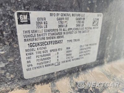 Zdjęcie 12 z 12 samochodu: 2015 CHEVROLET SILVERADO K1500 LTZ VIN:1GCUKSECXFF205437 - miniatura