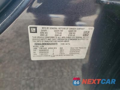 Zdjęcie 13 z 13 samochodu: 2016 CHEVROLET EQUINOX LTZ VIN:2GNALDEK0G6220373 - miniatura