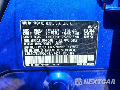 Zdjęcie 12 z 12 samochodu: 2022 HONDA HR-V EX VIN:3CZRU6H55NM764424 - miniatura