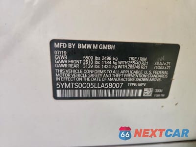 Zdjęcie 13 z 13 samochodu: 2020 BMW X3 M COMPETITION VIN:5YMTS0C05LLA58007 - miniatura