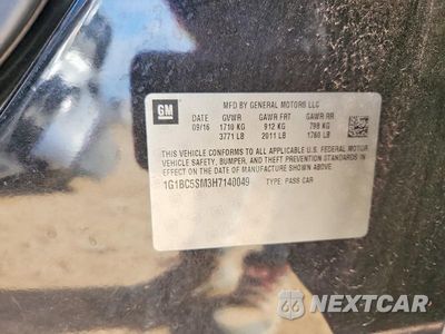 Zdjęcie 12 z 12 samochodu: 2017 CHEVROLET CRUZE LS VIN:1G1BC5SM3H7140049 - miniatura