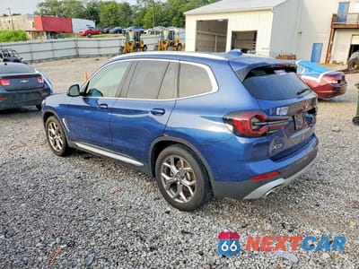Drugie zdjęcie samochodu z przodu: 2022 BMW X3 XDRIVE30I VIN:5UX53DP02N9N10569 - miniatura
