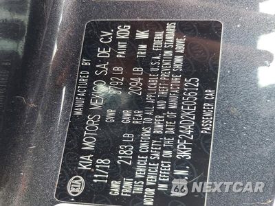 Zdjęcie 13 z 13 samochodu: 2019 KIA FORTE LXS VIN:3KPF24AD2KE056125 - miniatura