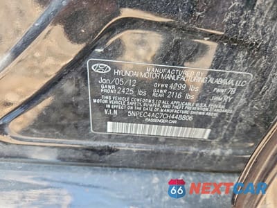 Zdjęcie 12 z 12 samochodu: 2012 HYUNDAI SONATA LIMITED VIN:5NPEC4AC7CH448806 - miniatura