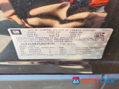Zdjęcie 13 z 13 samochodu: 2018 CHEVROLET EQUINOX PREMIER VIN:2GNAXMEV3J6218185 - miniatura