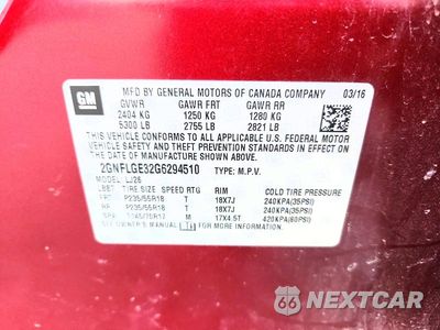 Zdjęcie 14 z 14 samochodu: 2016 CHEVROLET EQUINOX LTZ VIN:2GNFLGE32G6294510 - miniatura