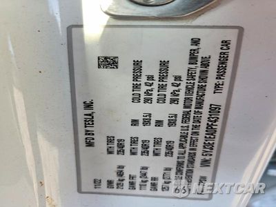 Zdjęcie 12 z 12 samochodu: 2023 TESLA MODEL 3 VIN:5YJ3E1EA0PF431097 - miniatura