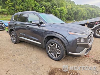 Czwarte zdjęcie samochodu z boku: 2021 HYUNDAI SANTA FE LIMITED VIN:5NMS4DAL3MH343324 - miniatura