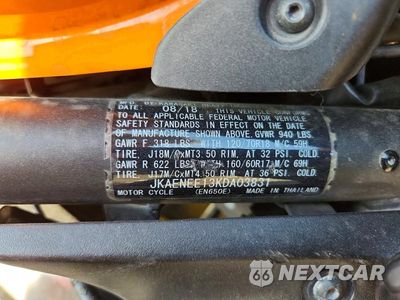 Zdjęcie 9 z 9 samochodu: 2019 KAWASAKI EN650 E VIN:JKAENEE13KDA03831 - miniatura