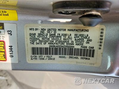 Zdjęcie 12 z 12 samochodu: 2010 TOYOTA COROLLA S VIN:1NXBU4EE5AZ352294 - miniatura