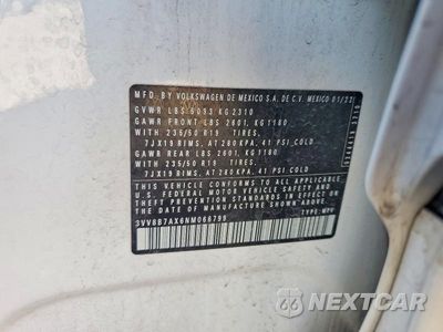 Zdjęcie 12 z 12 samochodu: 2022 VOLKSWAGEN TIGUAN SE R-LINE BLACK VIN:3VV8B7AX6NM066799 - miniatura