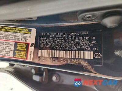 Zdjęcie 13 z 13 samochodu: 2023 LEXUS ES 300H F SPORT DESIGN VIN:58ADA1C1XPU030994 - miniatura